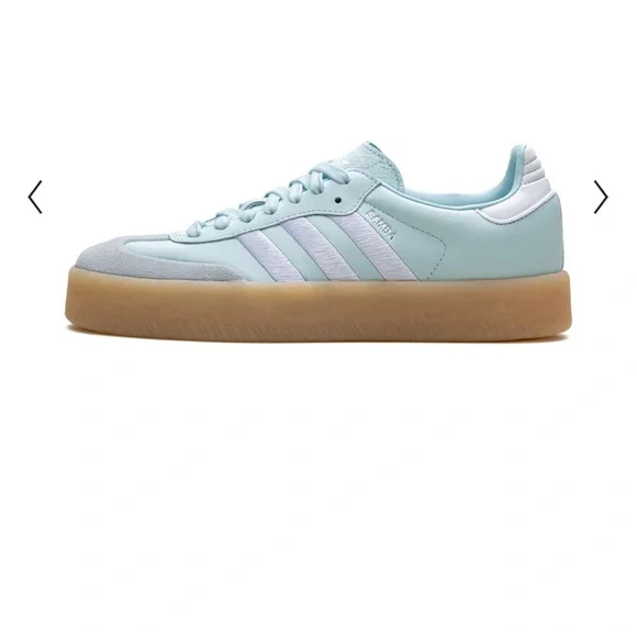 Adidas Women's Samba Pastel Blue Sneakers - Picture 3 of 6